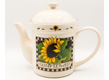 Vintage Sunflower Tea Pot W/ Lid  - Susan Winget - Certified International Corp.