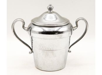 Art Deco Vintage Chromium Sugar Bowl W/ Lid -  Silver AFG Corp