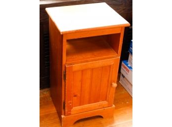 Small Charming Wooden End Table W/ Storage - L15' X H26' X W13'