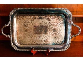 Stunning Vintage Silver-plated Tray #HO612