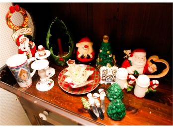 Lot Of Assorted Christmas Decorations