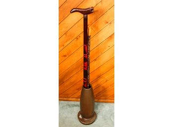 A Pair Of Antique Walking Canes W/ Umbrella Stand Included