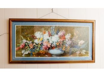 Still Life Of Flowers By Carle J. Blenner - Signed - L43' X H21.5'