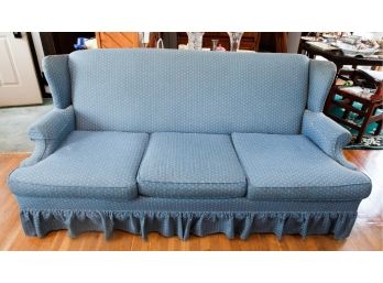 Vintage Blue Upholstered Sofa Suite - Broyhill Upholstery   L85' X H37.5' X D36.5'