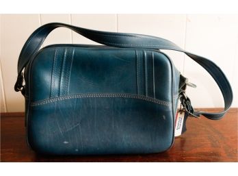 Vintage Blue American Tourister Overnight Shoulder Bag