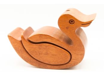 Charming Wooden Duck Figurine - 2 Piece