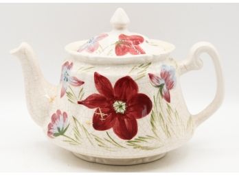 Charming Hand Painted Tea Pot W/ Lid - Price Kensington - Made In England