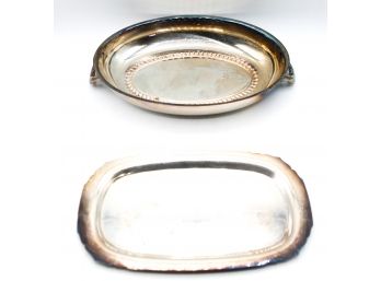 2 Beautiful Vintage Silver Plated Dishes