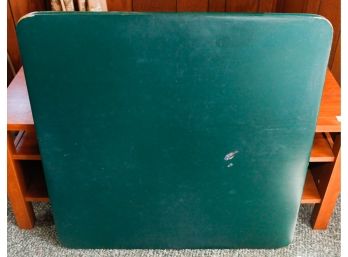 Green Foldable  Card Table - Small Tear On Surface - 33' Square X H27.5'