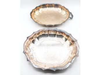 2 Vintage - Silver Plated Serving Trays