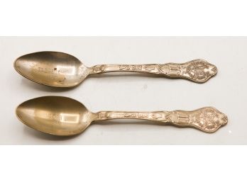 Lot Of 2 Vintage Meriden Silver Plated Spoons