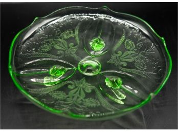 Rare Vintage Green Depression Glass - Bowl