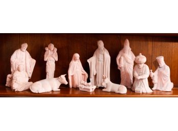 Beautiful Ceramic Nativity Scene - Home Decor - Damage Photographed