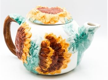 Nantucket - Beautiful Sunflower Ceramic Tea Pot W/ Lid