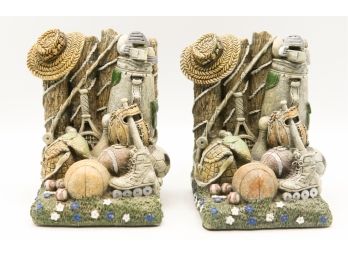 Sports Themed Ceramic Book Ends