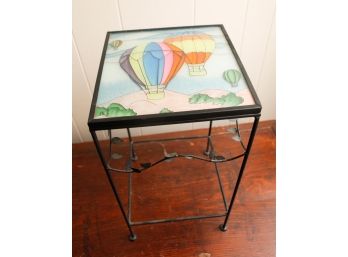 Stunning Stained Glass Coffee Table - Metal Frame