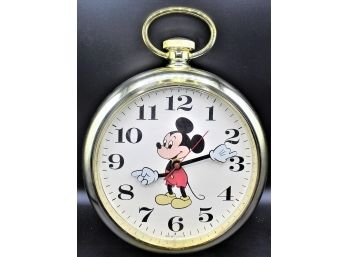 Vintage Mickey Mouse Electric Wall Clock Welby By Elgin 'pocket Watch' Style