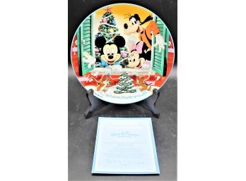 Walt Disney's Schmid 'tree For Two' 1986 Fourth Limited Edition Collectors Plate W/ Original Box & COA