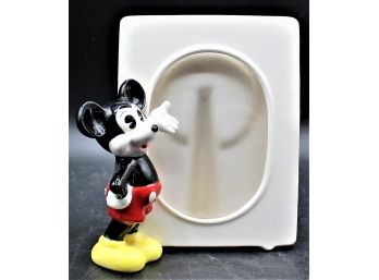 Vintage Walt Disney Productions 3D Ceramic Mickey Mouse Picture Frame