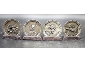 Vintage Lot Of Assorted Disney Pewter Coins - 4