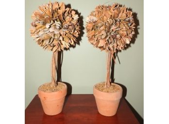 Potted Artificial Topiary Trees Set Of 2
