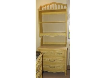 Vintage Huntley Furniture By Thomasville - Yellow Bookcase/dresser With 3 Drawers