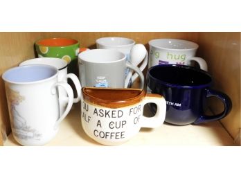 Assorted Lot Of 8 Coffee Mugs, Including 1 Precious Moment Teacher's Mug