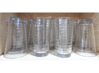 Crisa Set Of 14 Hoop Design Medium Drinking Glasses