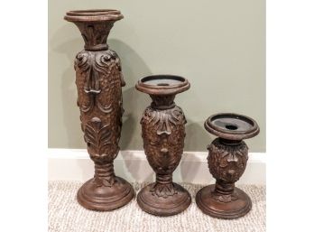 Home Interiors & Gifts Set Of 3 Candlesticks