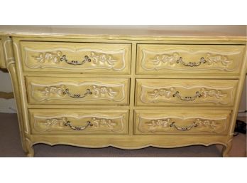 Vintage Huntley Furniture By Thomasville - Yellow 6-drawer Dresser