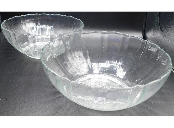 Arcoroc Glass Serving Bowls - Set Of Two