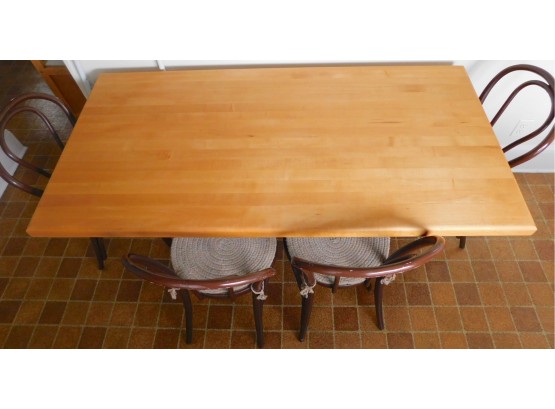 Bally Block Wooden Table With Chairs