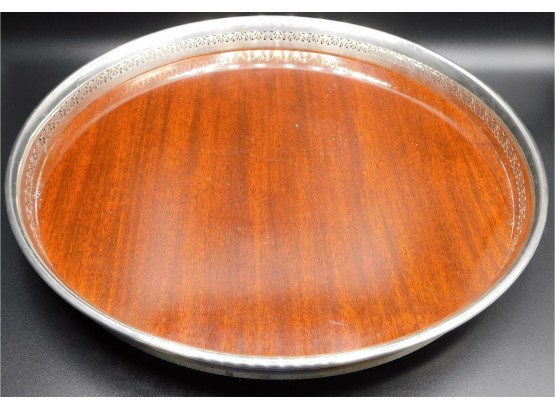 Mid-Century Crescent Formica Laminated Footed Serving Tray