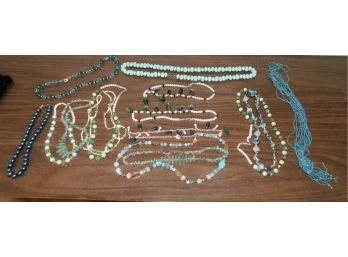 Assorted Lot Of Turquoise Beaded Necklaces