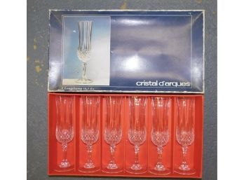 Cristal D Arques Set Of Long Champ Glassware In Box