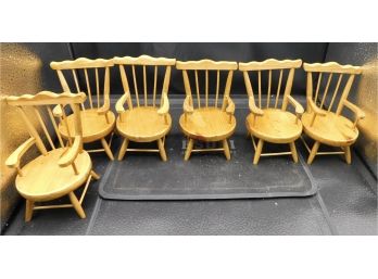 Set Of Miniature Wood Chairs