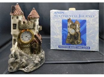 Avalon Sentimental Journey Polystone Quartz Table Clock With Box