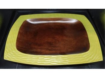 Mid-Century Decorative Solid Wood Serving Tray