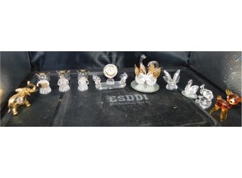 Assorted Angel And Animal Hand Blown Glass Figurines