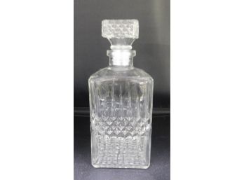 Cut Glass Decanter With Glass Stopper