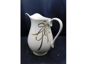 Lovely Teleflora Pitcher With Gold Trim
