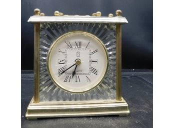 Vintage PS Quartz Glass Table Clock