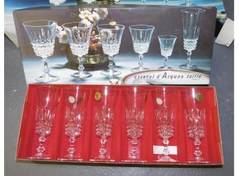 Set Of Cristal D Arques Taille Cristal Glassware With Box