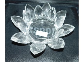 Decorative Crystal Flower Candle Holder
