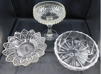 Assorted Cut Glass Candy Bowls