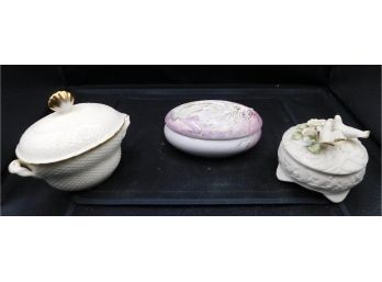 Assorted Ceramic/porcelain Trinket Bowls With Lids