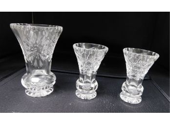Assorted Cut Glass Bud Vases