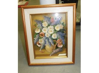 Vintage Floral 3D Art Framed