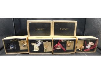 Assorted Lot Of Monet Keepsake Jewel And Charm Pendants In Box
