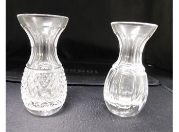 Pair Of Waterford Crystal Bud Vases
